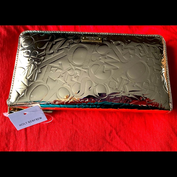 Kate Spade Metallic wallet. Never used. NWT. - Picture 1 of 5